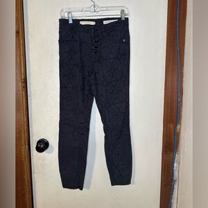 Pilcro and the Letterpress High Rise Patterned Jeans